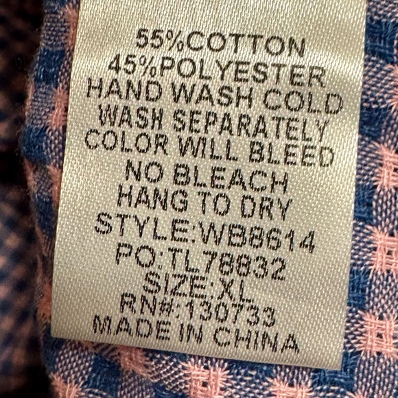 Umgee Gingham Pink and Blue Plaid Ruffled Babydoll Puff Sleeve Cotton Dress XL - Picture 10 of 10